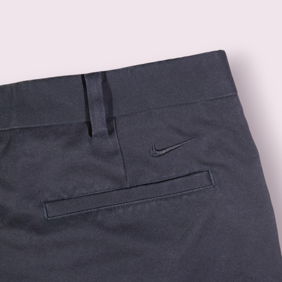 Nike Golf Shorts Mens 38 Black Chino Khaki Outdoors Swoosh Dri - Fit Men - Picture 4 of 6